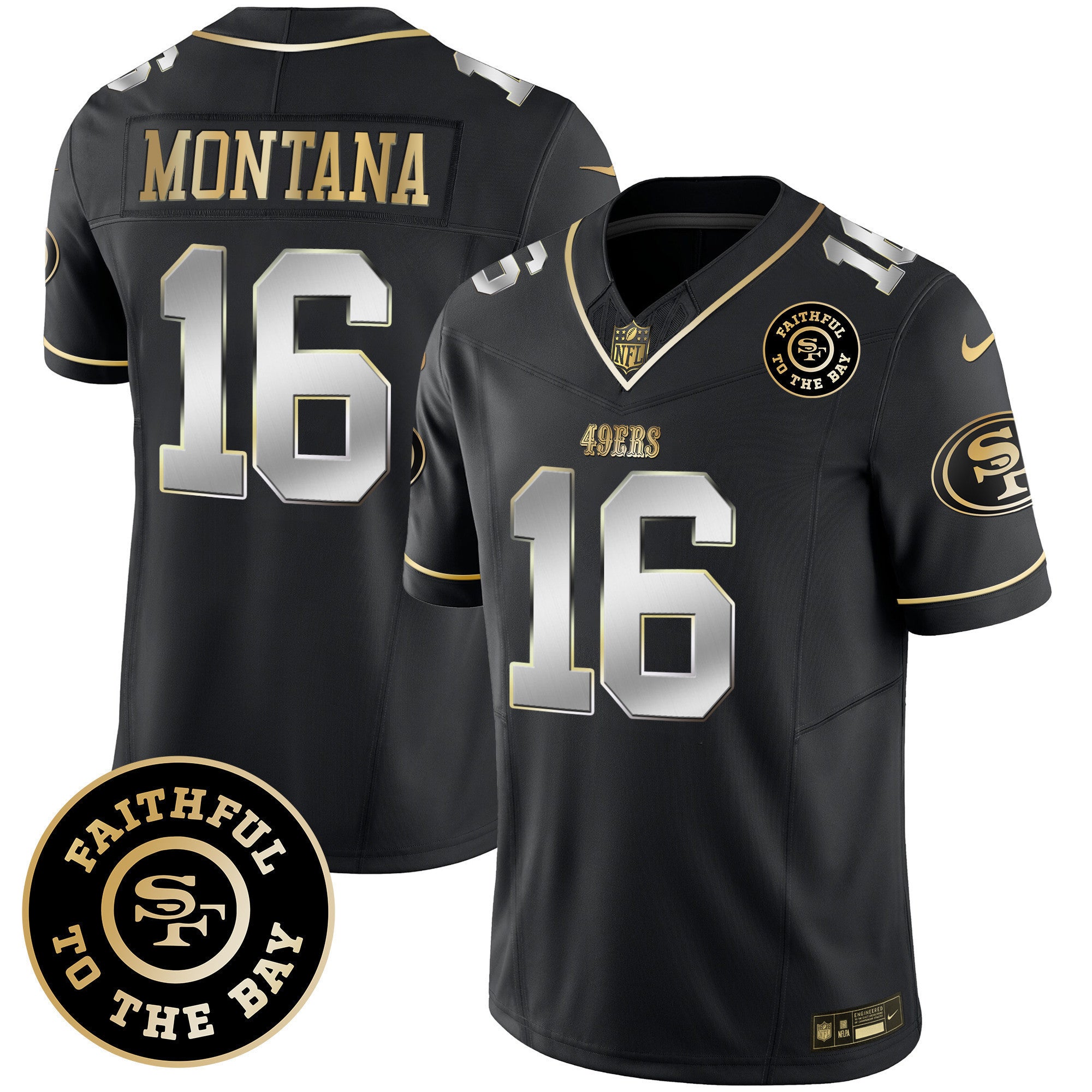 Men's 49ers Faithful To The Bay Patch Vapor Limited Jersey - All Stitched