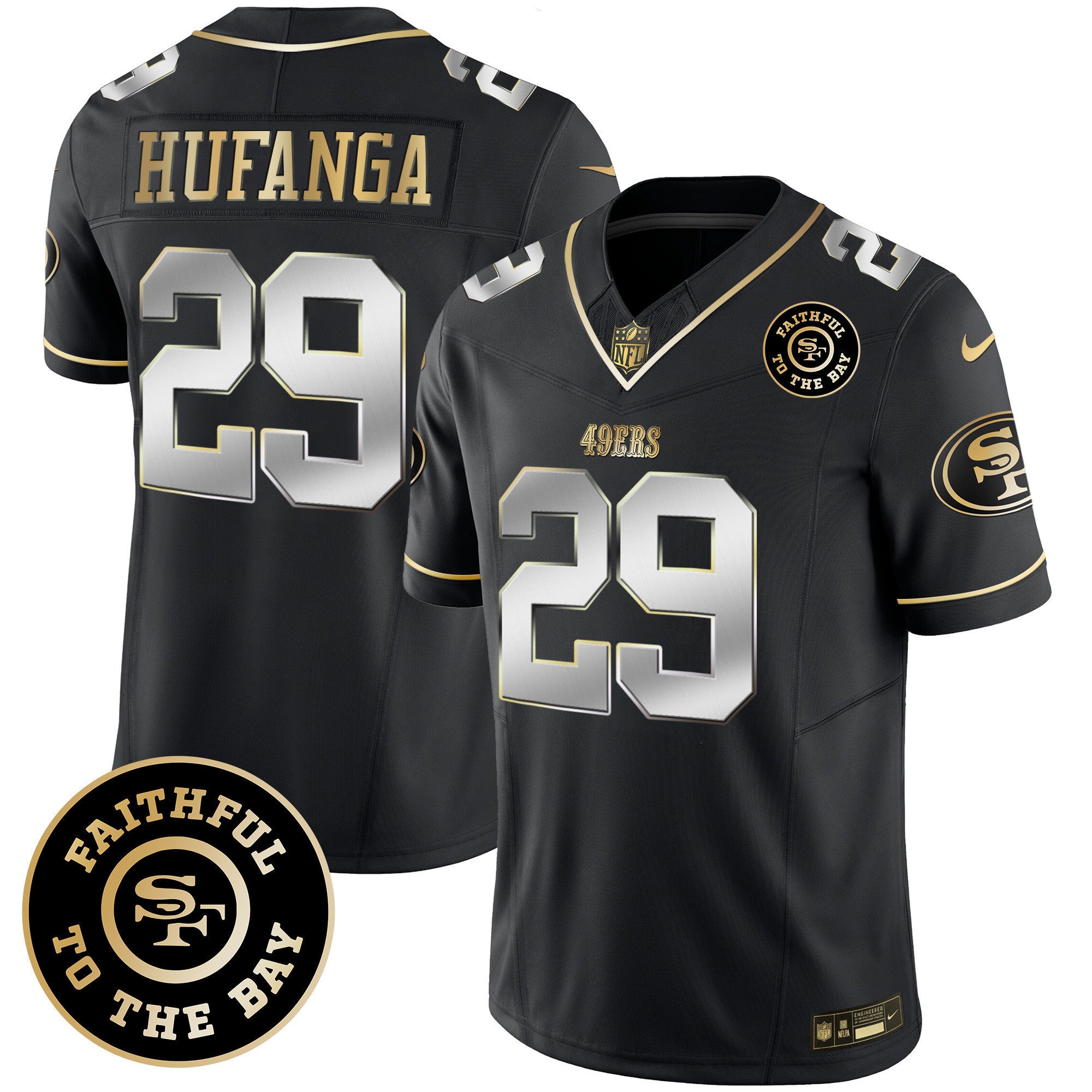 Men's 49ers Faithful To The Bay Patch Vapor Limited Jersey - All Stitched