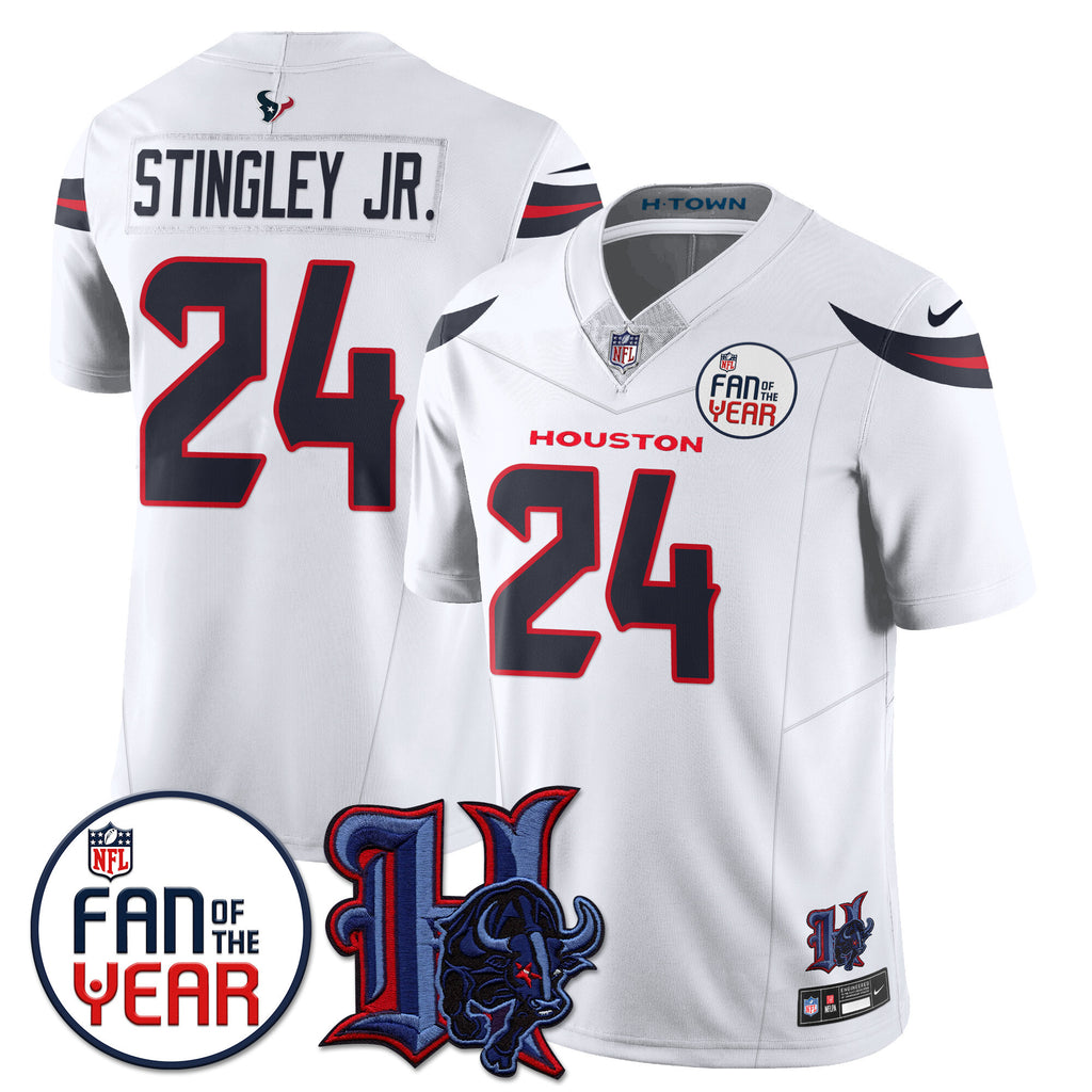 Custom Houston Texans "Fan Of The Year" Jersey - All Stitched