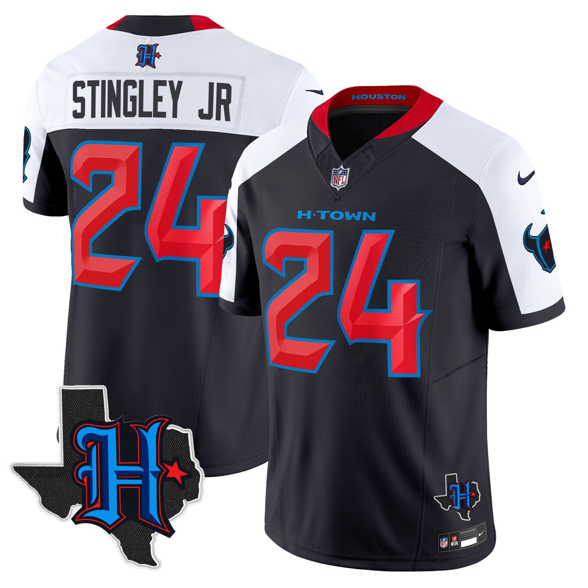 Men's Houston Texans 2025 Texas Patch Vapor Limited Jersey - All Stitched