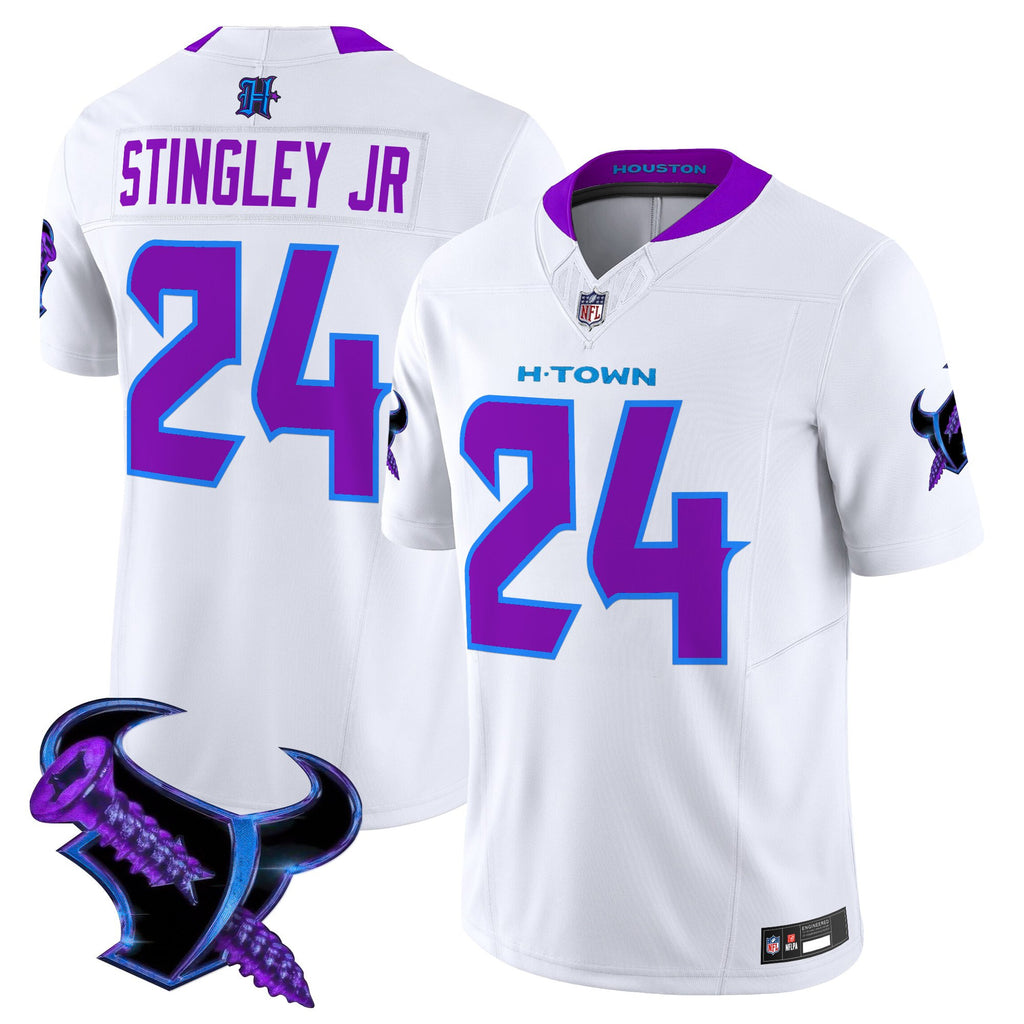 Men's Houston Texans 2025 DJ Screw Vapor Limited Jersey - All Stitched