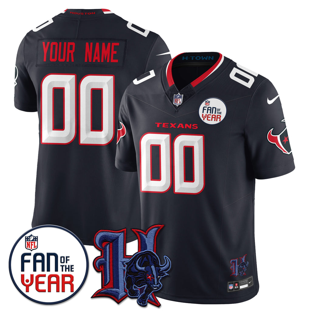Women's Houston Texans "Fan Of The Year" Jersey - All Stitched