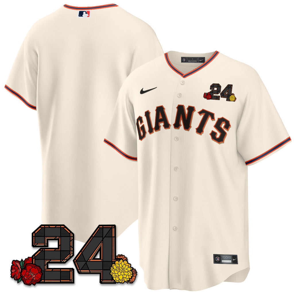 Women's San Francisco Giants 2024 Vapor Premier Limited Jersey - Willie Mays Patch
