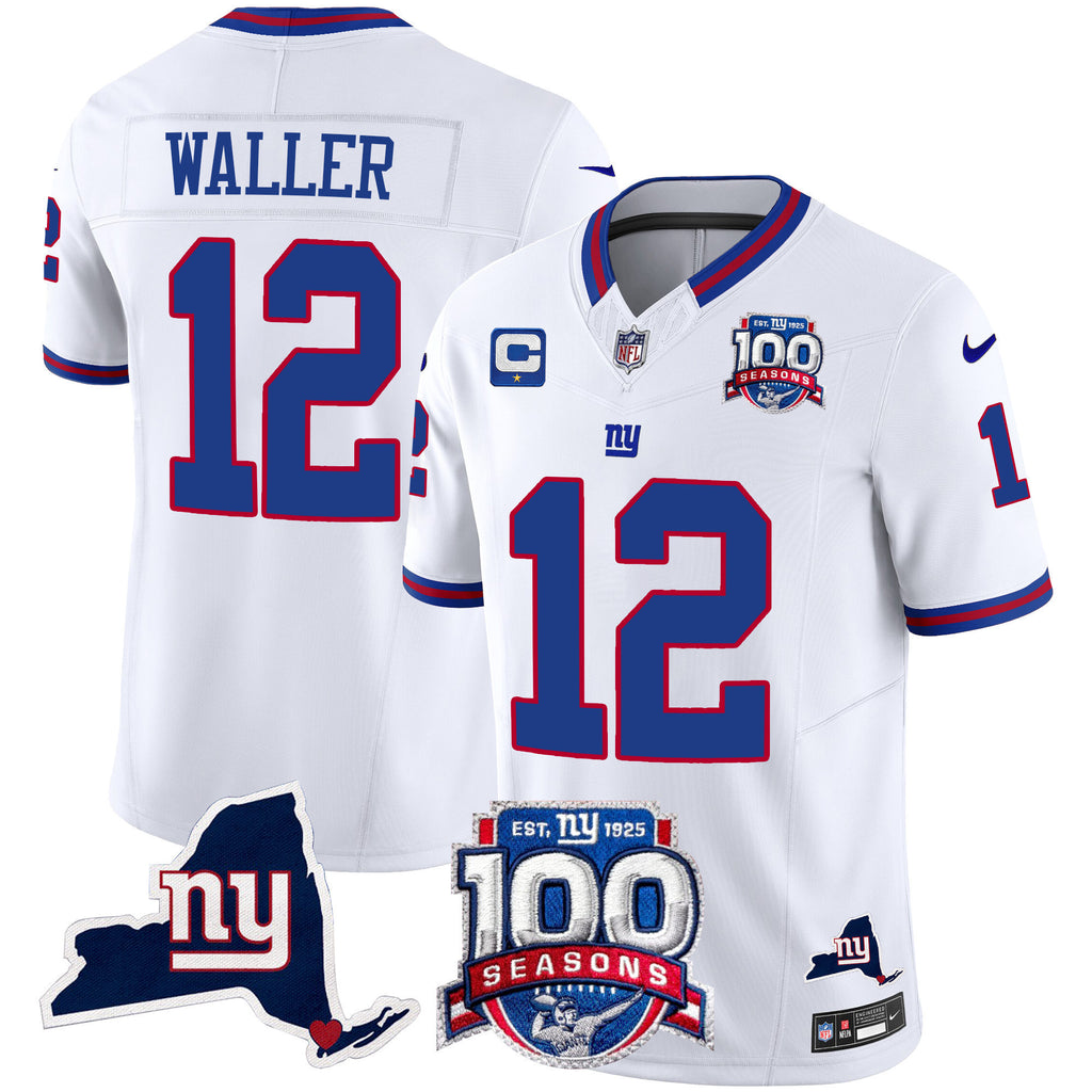 Women's New York Giants 100th Season & State Patch Vapor Limited Jersey - All Stitched