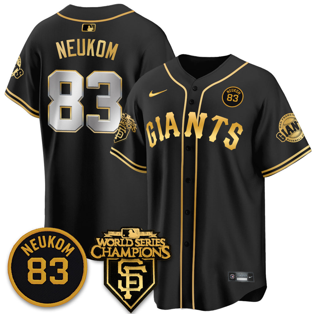 Women's Giants Bill Neukom Memories Jersey - 2010 World Series Champions - All Stitched
