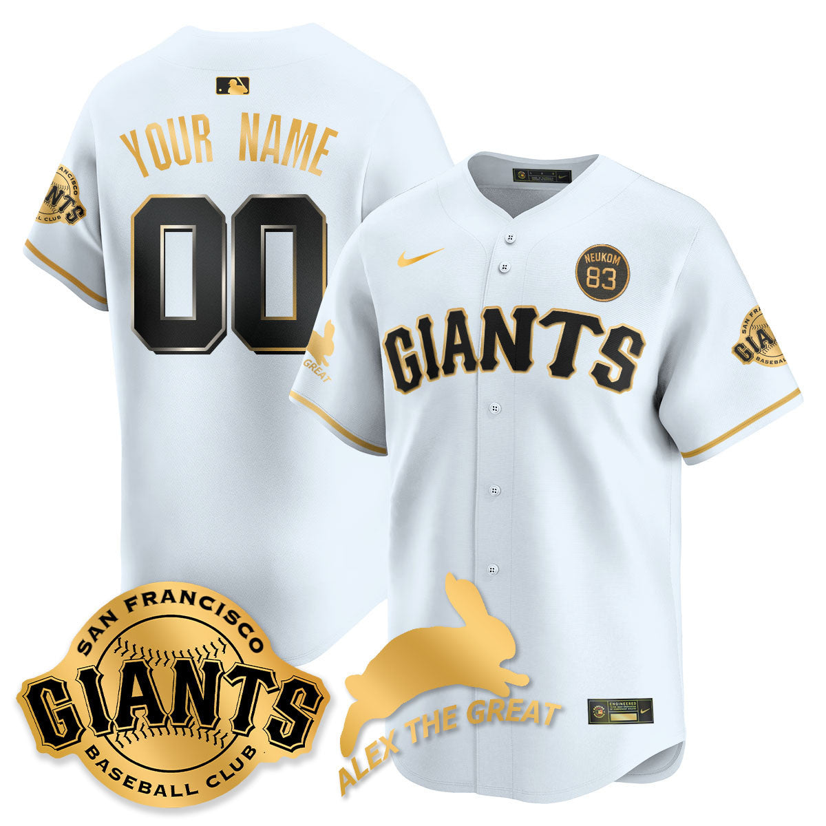 Women's San Francisco Giants "Alex the Great" Rabbit Memories 2025 Jersey - All Stitched