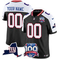 New York Giants 100th Season & State Patch Vapor Limited Custom Jersey - All Stitched