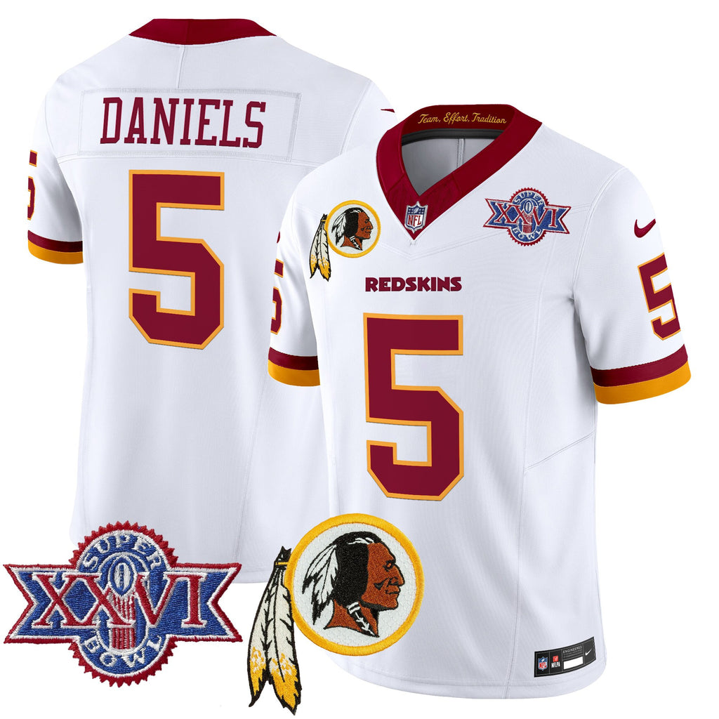 Men's Washington Redskins Throwback 1992 Super Bowl XXVI Patch Vapor Limited Jersey V3 - All Stitched
