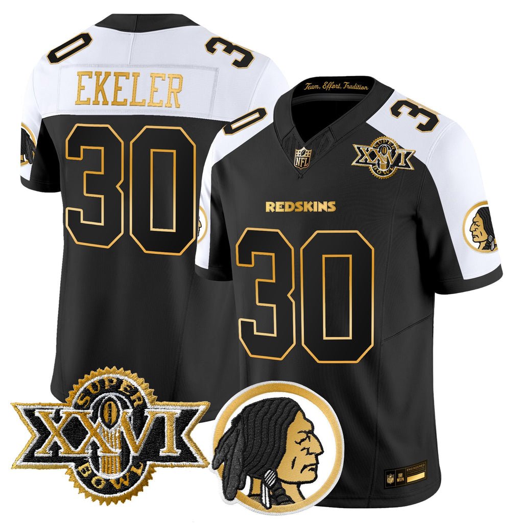 Men's Washington Redskins Throwback 1992 Super Bowl XXVI Patch Gold Vapor Limited Jersey - All Stitched