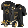 Men's Washington Redskins Throwback 1992 Super Bowl XXVI Patch Gold Vapor Limited Jersey - All Stitched