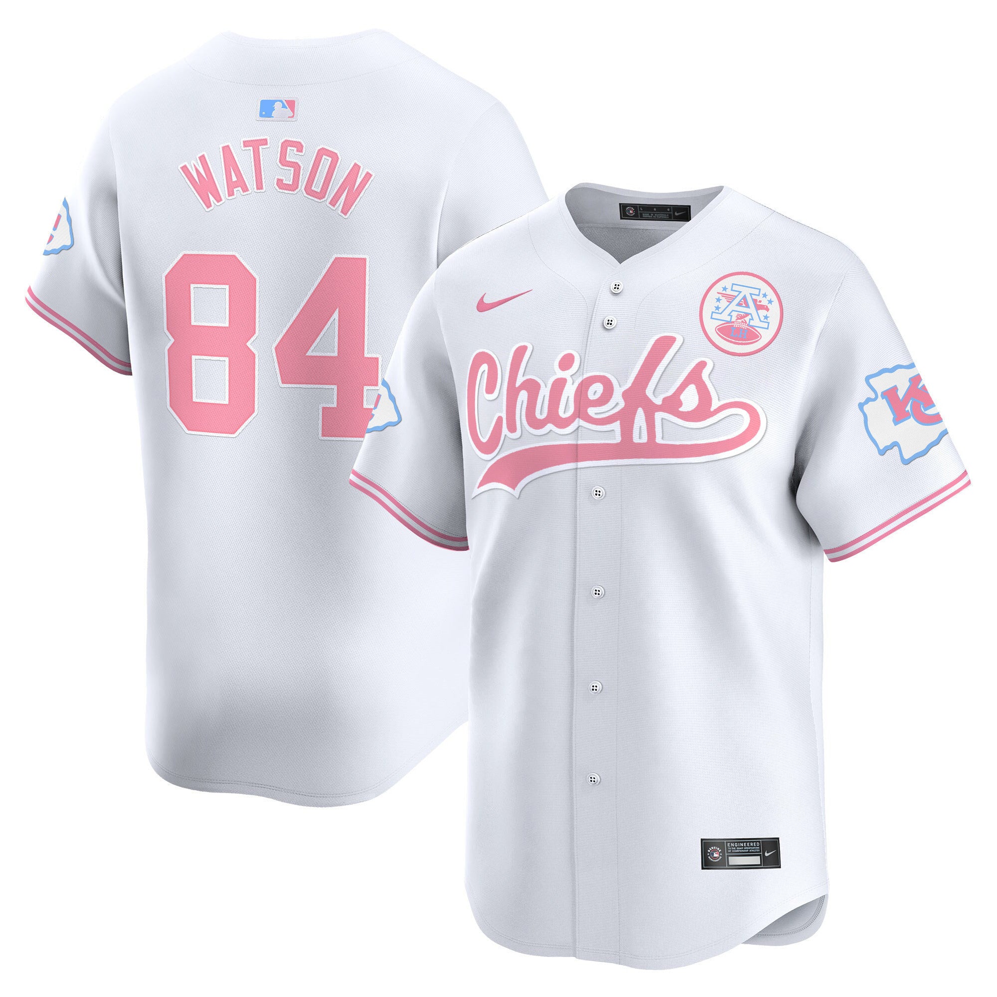 Men's Chiefs Bubblegum Pink Vapor Premier Limited Jersey - All Stitched
