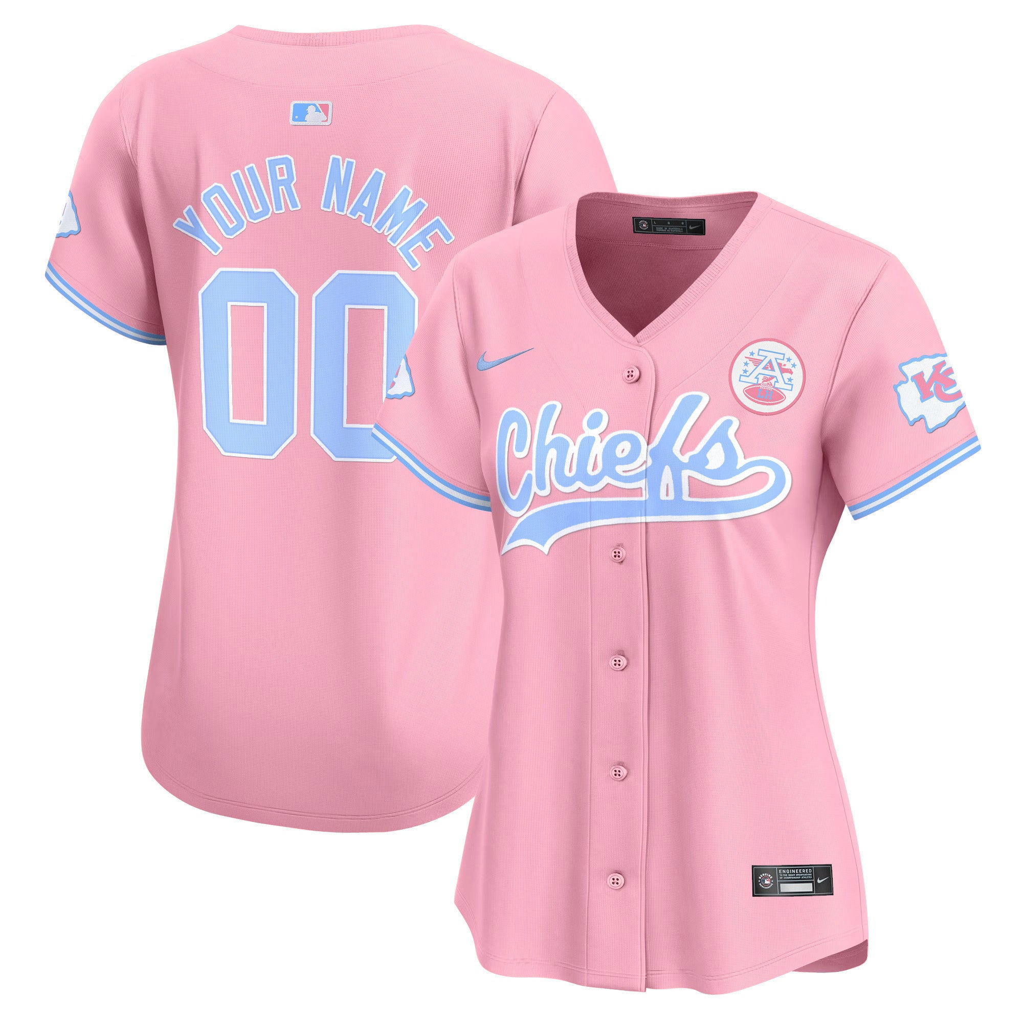 Chiefs Bubblegum Pink Vapor Premier Limited Custom Jersey - All Stitched