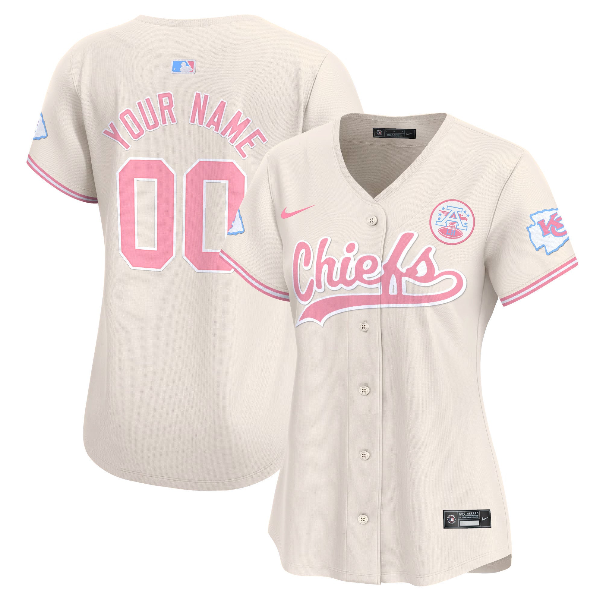 Chiefs Bubblegum Pink Vapor Premier Limited Custom Jersey - All Stitched
