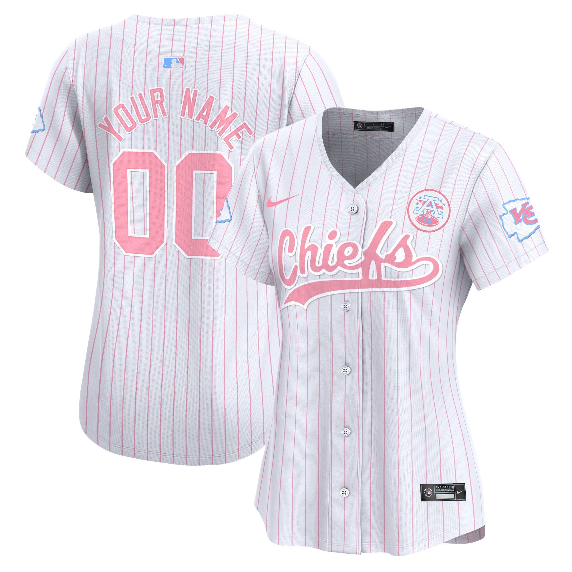 Chiefs Bubblegum Pink Vapor Premier Limited Custom Jersey - All Stitched