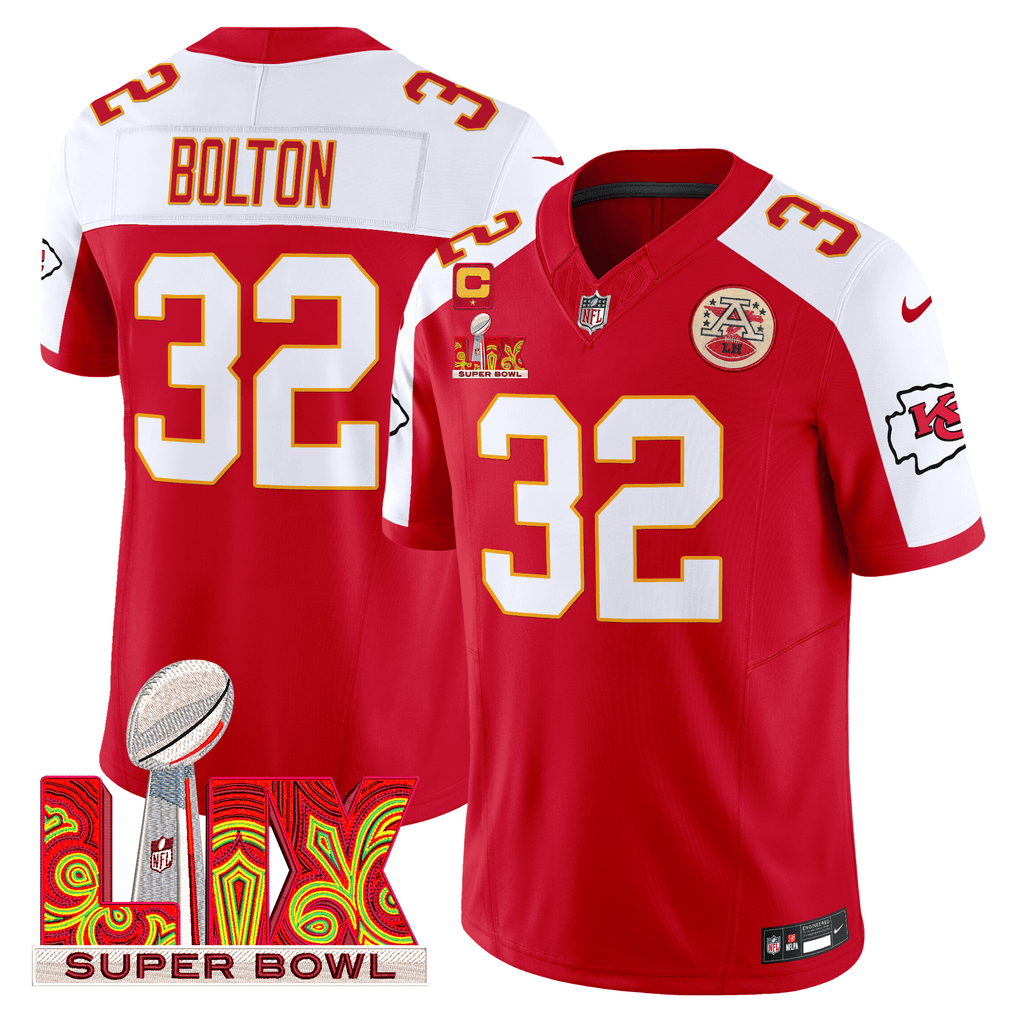 Men's Chiefs Super Bowl LIX Patch Vapor Limited Jersey - All Stitched