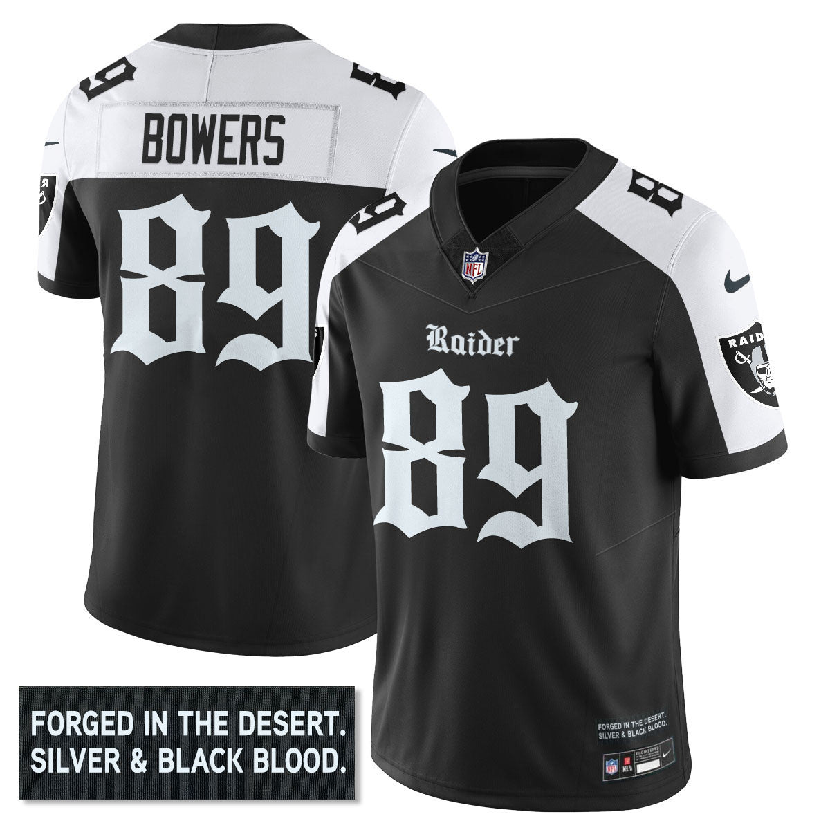 Men's Las Vegas Raiders 'Gothic Silver State Edition' Vapor Limited Jersey - All Stitched
