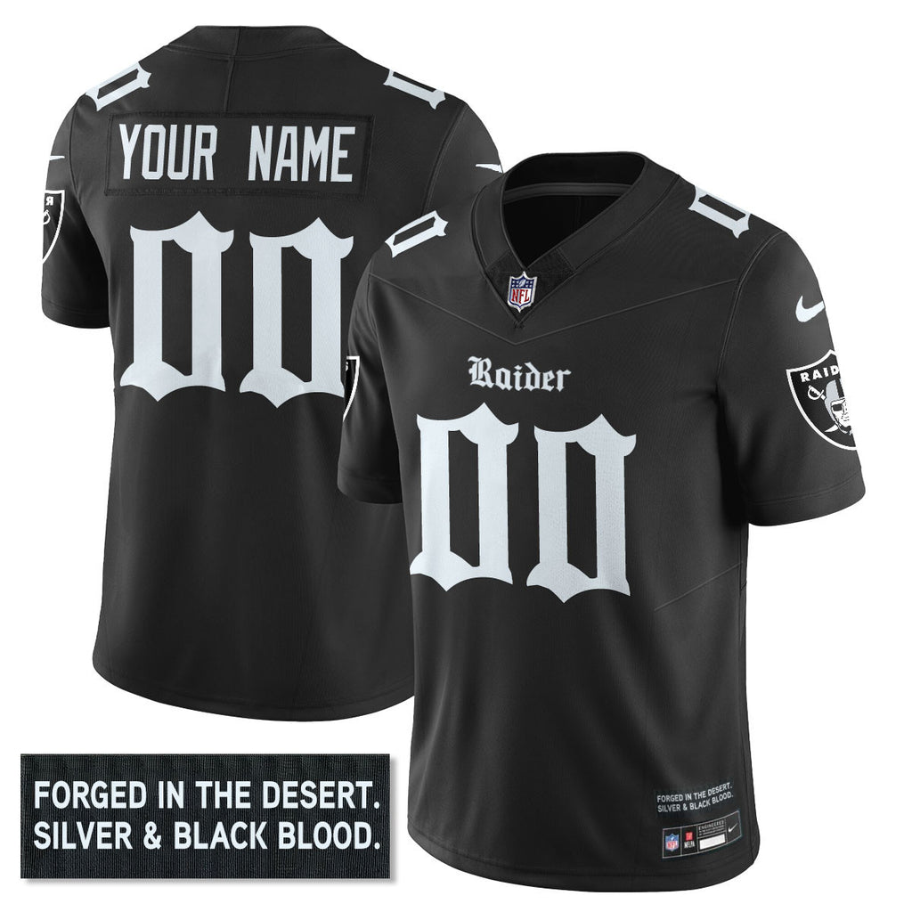Men's Las Vegas Raiders 'Gothic Silver State Edition' Vapor Limited Jersey - All Stitched