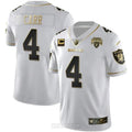 MEN'S RAIDERS NATION PATCH WHITE GOLD AND BLACK GOLD JERSEY - ALL STITCHED