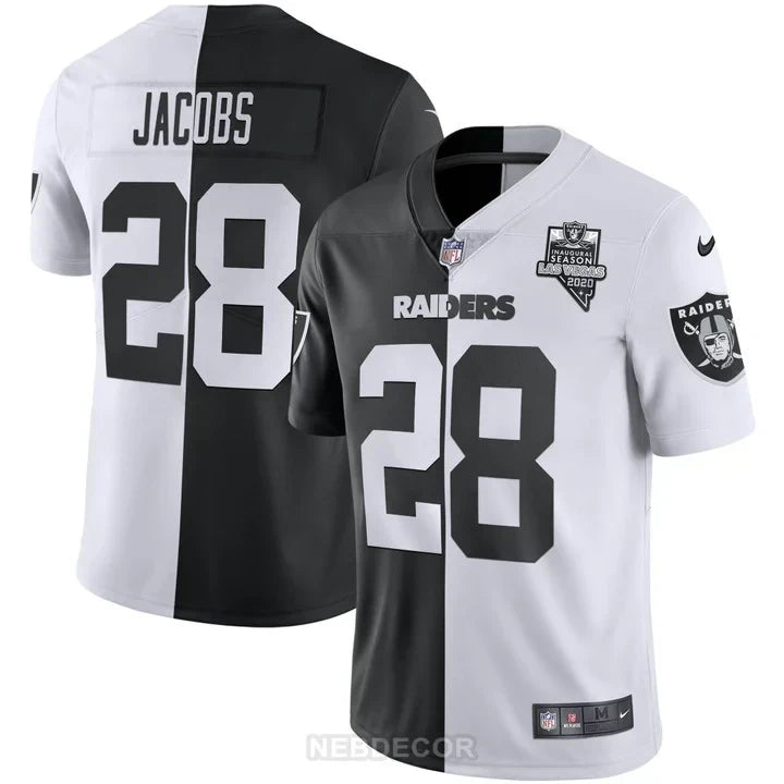 MEN'S LAS VEGAS RAIDERS INAUGURAL SEASON PATCH SPLIT GOLD JERSEY - ALL STITCHED