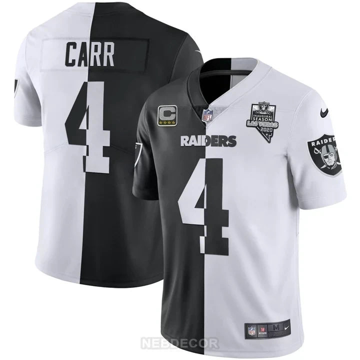 MEN'S LAS VEGAS RAIDERS INAUGURAL SEASON PATCH SPLIT GOLD JERSEY - ALL STITCHED
