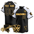 Custom Name/Gender Raiders 2024 Baseball Limited Gold Jersey - 65th Anniversary - All Stitched
